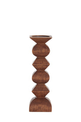 Russet Wood Alverca Candle Holder 33.5 cm