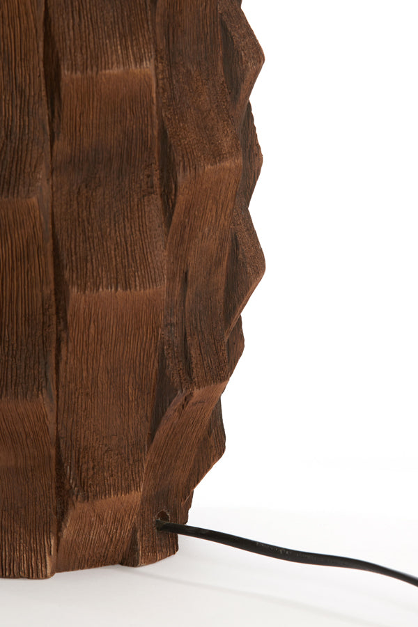 Rustic Chocolate Brown Wooden Lamp Base Ø21x46 cm