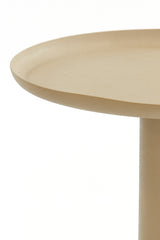 Beige Milaki Round Side Table 39x52 cm