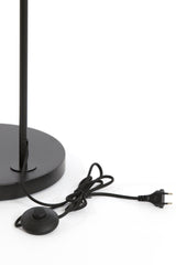 Elegant Smoked Glass and Matte Black Floor Lamp - 67x30.5x160 cm
