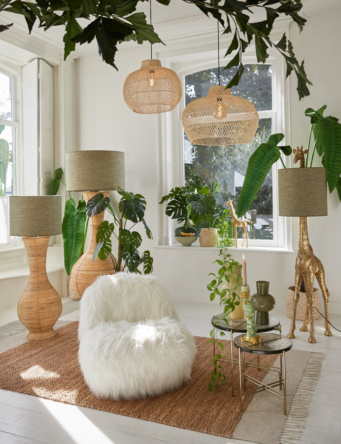 Natural Rattan Pendant Light Ø60x43 cm Charita
