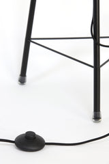 Elegant Black Tripod Floor Lamp Ø42x132 cm - Plumeria Design