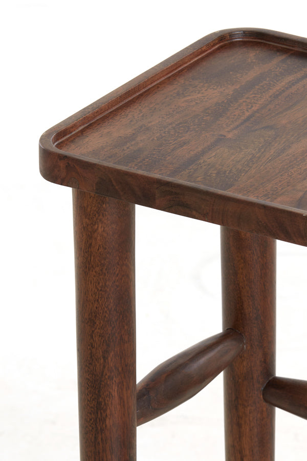 Acacia Wood Pedestal 42x42x100 cm – Qiano Collection