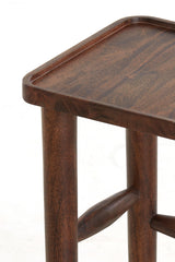 Acacia Wood Pedestal 42x42x100 cm – Qiano Collection