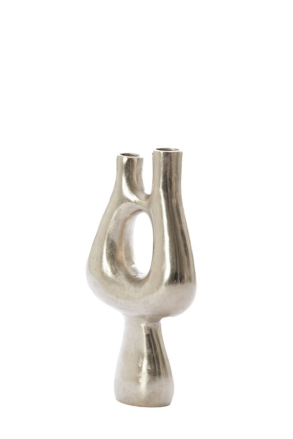 Elegant Raw Nickel Kotani Vase 31.5cm